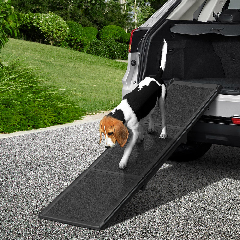 i.Pet - Foldable Dog Ramp Pet Stairs for Car, SUV, Travel - Portable and Adjustable