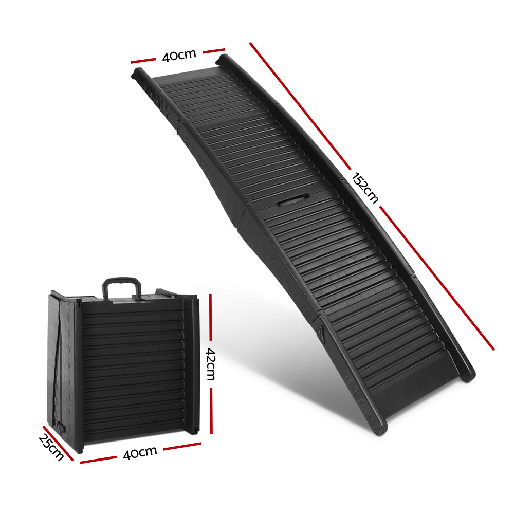 i.Pet - Foldable Dog Ramp Pet Stairs for Car, SUV, Travel - Portable and Lightweight