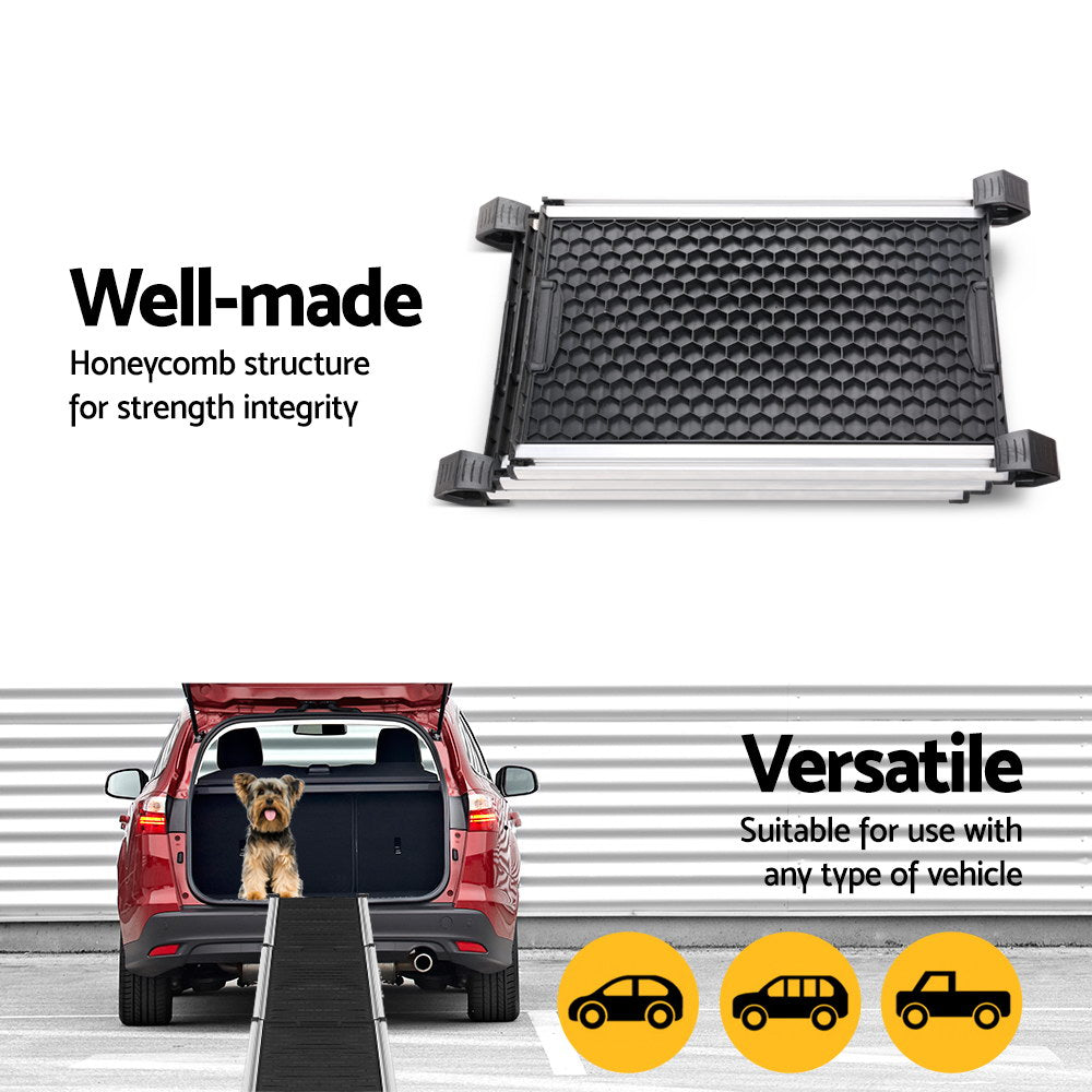 i.Pet - Adjustable Dog Ramp Pet Stairs for Car, SUV, Bed - Foldable and Portable