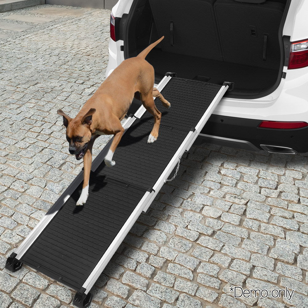 i.Pet - Adjustable Dog Ramp Pet Stairs for Car, SUV, Bed - Foldable and Portable