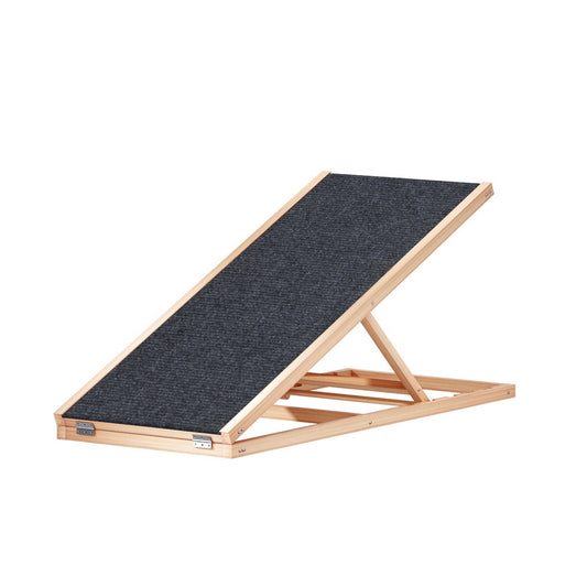 i.Pet - Adjustable Wooden Dog Ramp 100cm for Bed, Sofa, Car