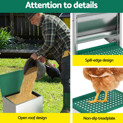 Giantz - Automatic Chicken Feeder with Self-Opening Treadle