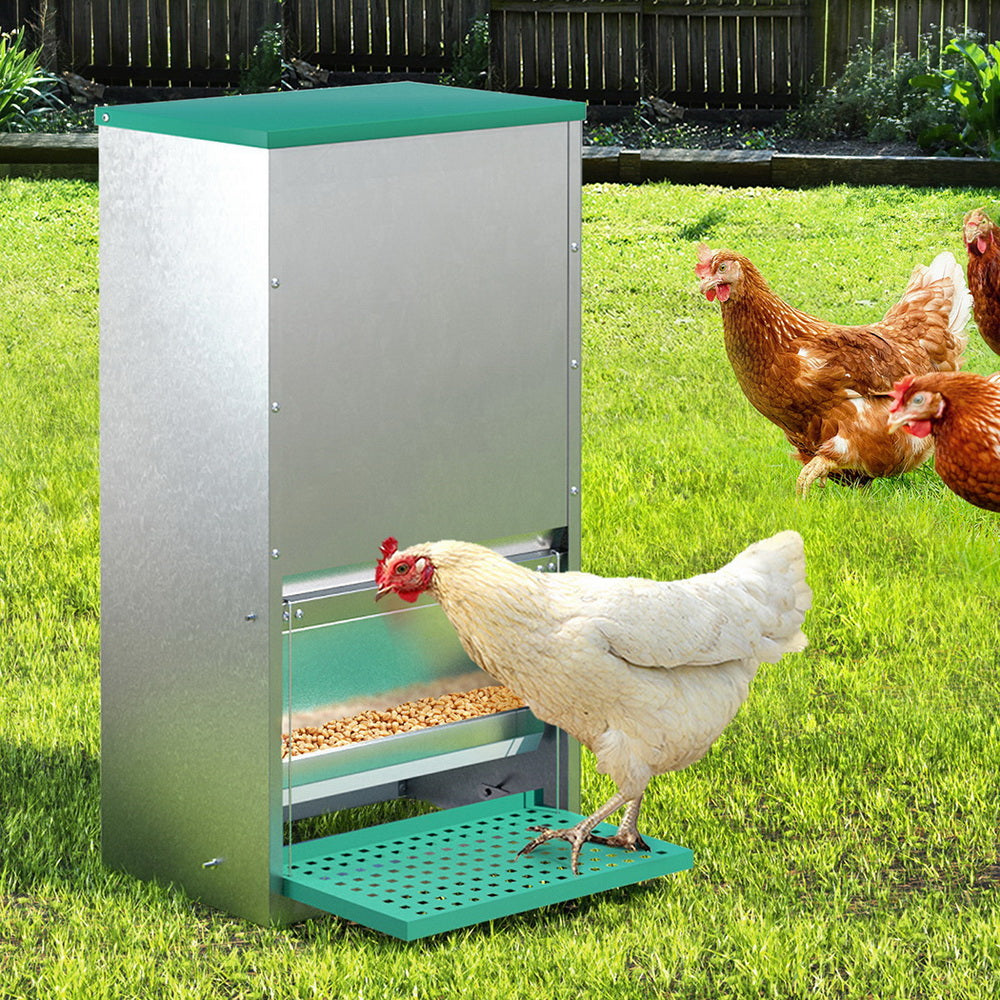 Giantz - Automatic Chicken Feeder with Self-Opening Treadle