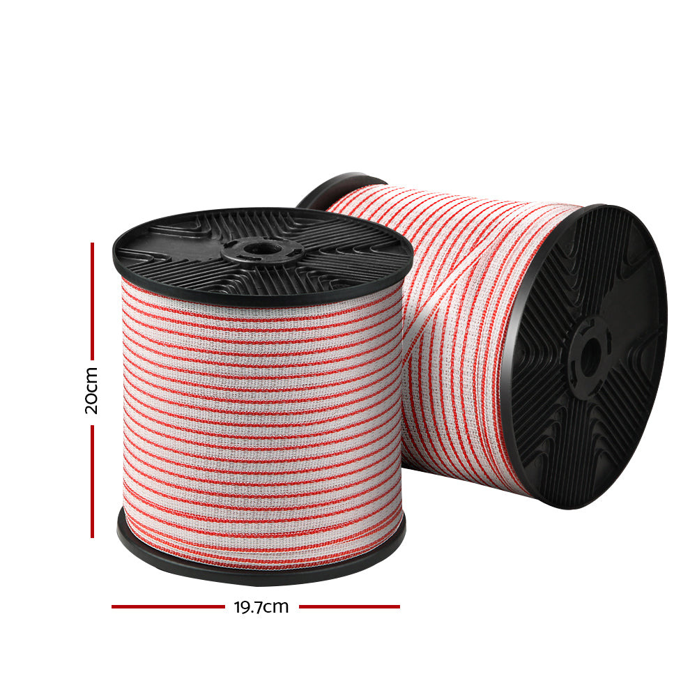 Giantz - Electric Fence Poly Tape 400M Insulator