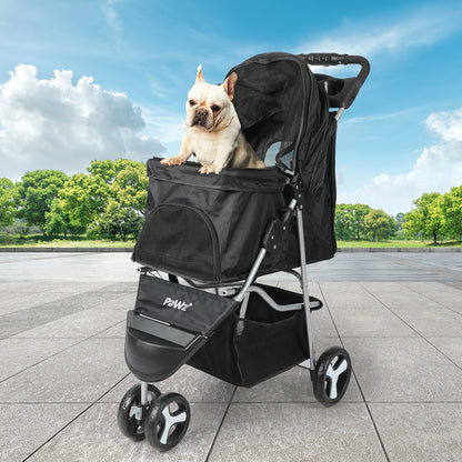 PaWz Large Pet Stroller Dog Cat Carrier Black-1826138199269969926