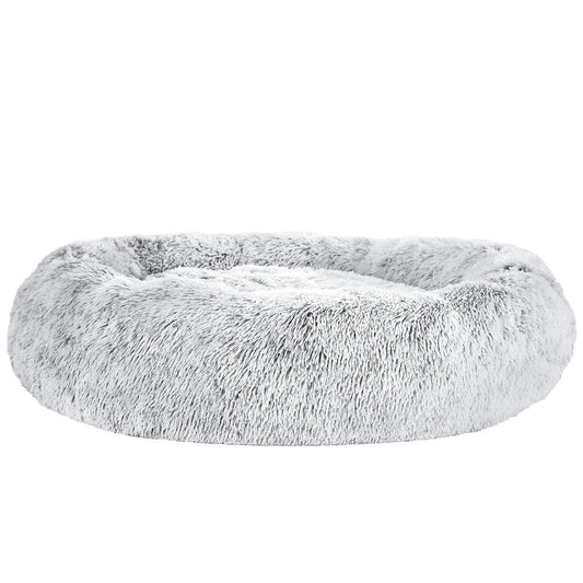 i.Pet - Extra Large Calming Pet Bed for Dogs & Cats, Soft Plush 110cm - Light Charcoal