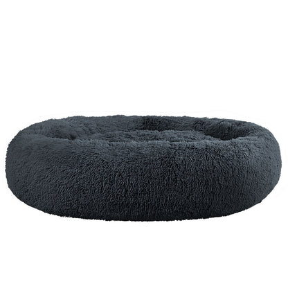 i.Pet - Extra Large Calming Pet Bed for Dogs & Cats, Soft Plush 110cm - Dark Grey