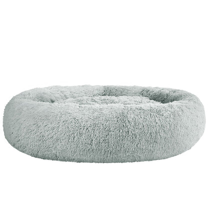 i.Pet - Extra Large Calming Pet Bed for Dogs & Cats, Soft Plush 110cm - Light Grey