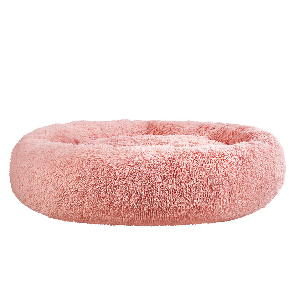 i.Pet - Extra Large Calming Pet Bed for Dogs & Cats, Soft Plush 110cm - Pink