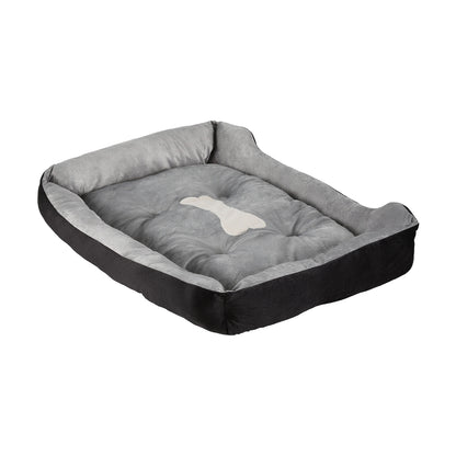 i.Pet - Calming Pet Bed for Dogs & Cats, Soft Plush Mat - Black