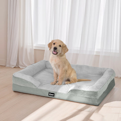 i.Pet - Calming Pet Bed with Egg Crate Foam Cushion - Large, Removable & Washable