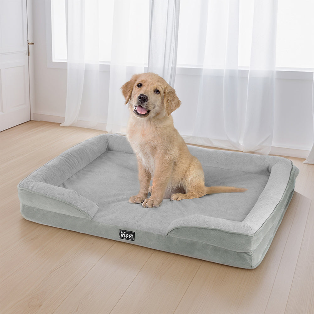 i.Pet - Large Pet Bed with Calming Egg Crate Foam Cushion - Removable & Washable