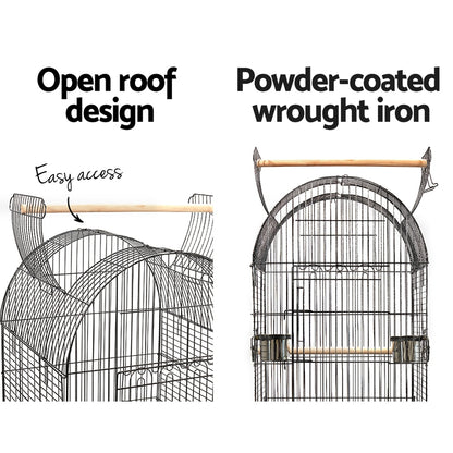 i.Pet - 150cm Large Bird Cage Aviary with Stainless Steel Feeders