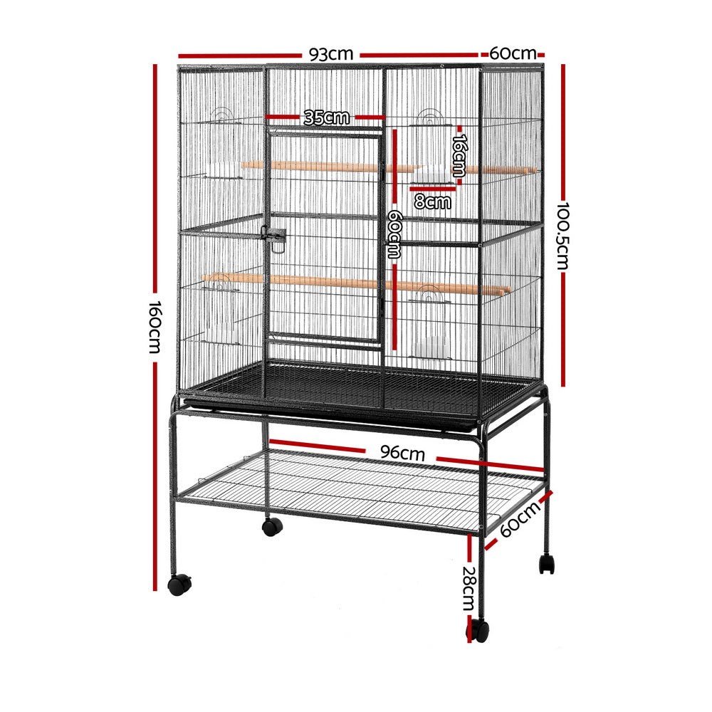 i.Pet - Large Bird Cage with Wheels 160cm Parrot Aviary