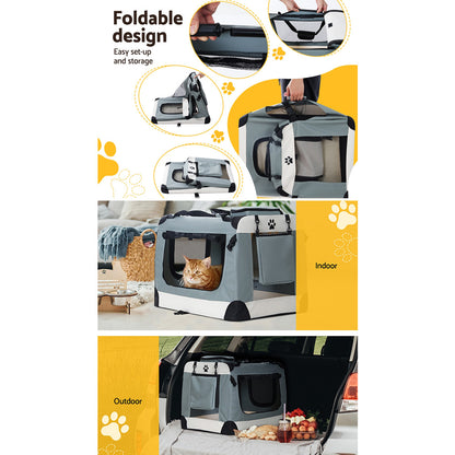 i.Pet - Large Soft Pet Carrier for Dogs & Cats, Portable & Foldable