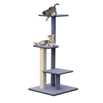 i.Pet - 124cm Cat Tree Scratching Post Tower with Condo and Perches