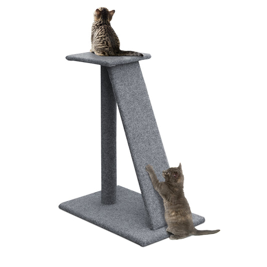 i.Pet - 82cm Cat Tree Scratching Post Tower with Condo and Ramp - Grey