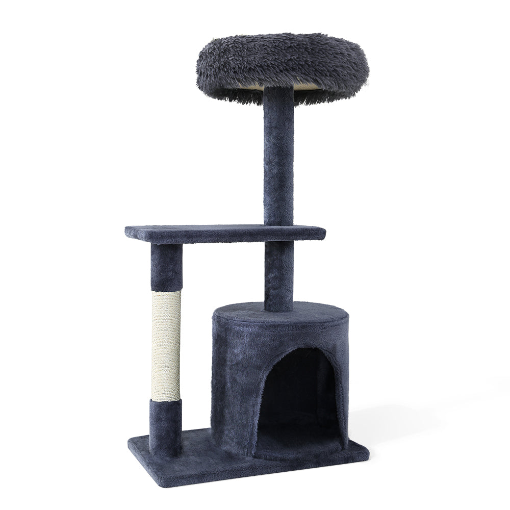 i.Pet - 94cm Cat Tree Scratching Post Tower with Condo and Bed - Grey