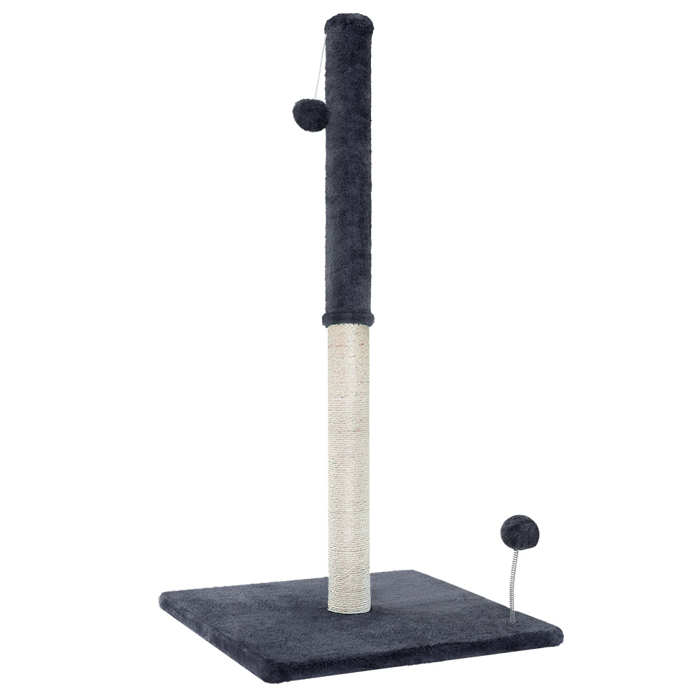 i.Pet - 105cm Cat Tree Scratching Post with Condo and Hanging Toys - Grey