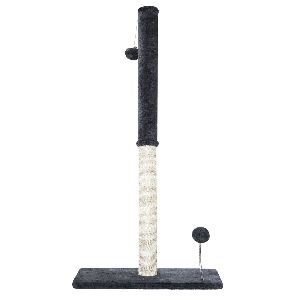 i.Pet - 105cm Cat Tree Scratching Post with Condo and Hanging Toys - Grey