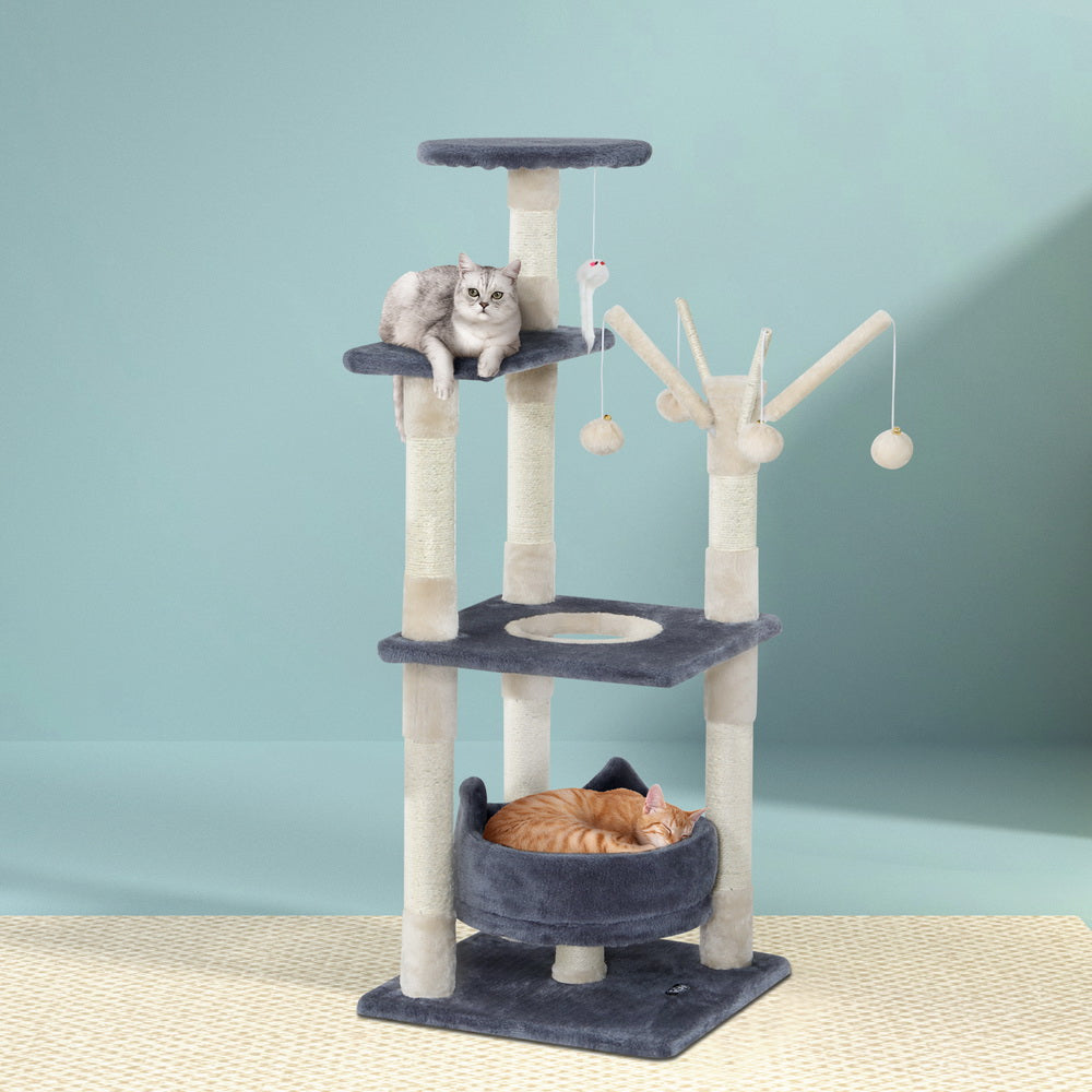 i.Pet - 110cm Cat Tree with Scratching Post, Condo, Bed, and Toys