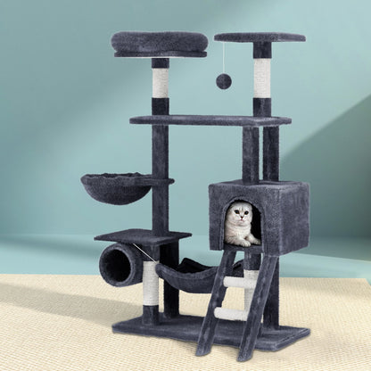 i.Pet - 144cm Cat Tree Tower with Scratching Post, Condo, Toys, and Bed