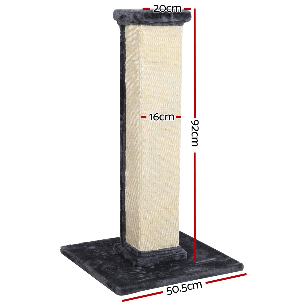 i.Pet - 92cm Cat Tree Scratching Post Tower with Condo and Bed - Grey