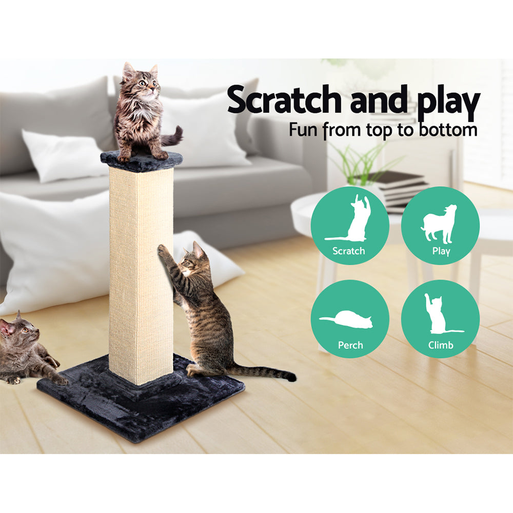 i.Pet - 92cm Cat Tree Scratching Post Tower with Condo and Bed - Grey