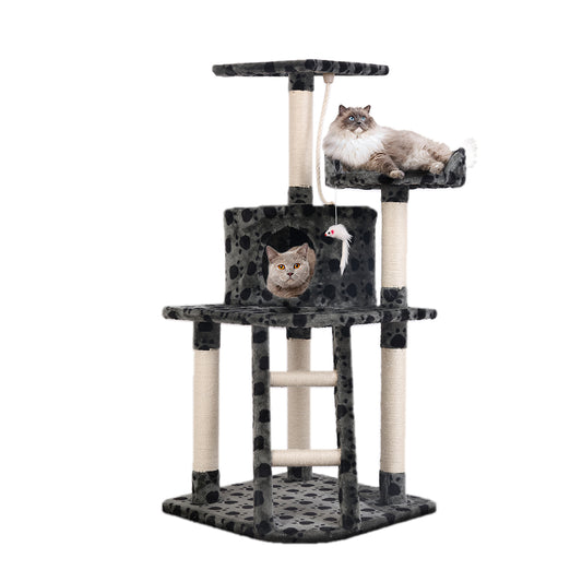 i.Pet - 120cm Cat Tree Tower with Scratching Post, Condo, and Hanging Toys