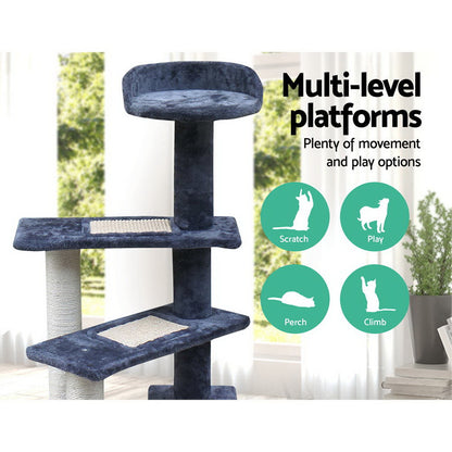 i.Pet - 100cm Cat Tree Scratching Post Tower with Bed