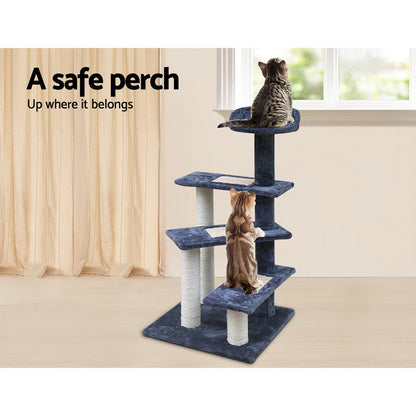 i.Pet - 100cm Cat Tree Scratching Post Tower with Bed