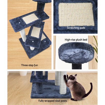 i.Pet - 100cm Cat Tree Scratching Post Tower with Bed