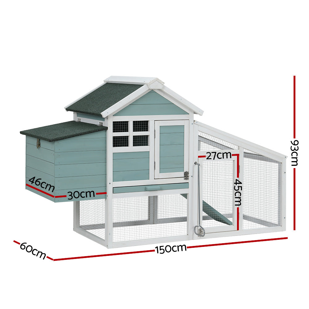 i.Pet - Wooden Outdoor Pet Hutch 150x60x93cm