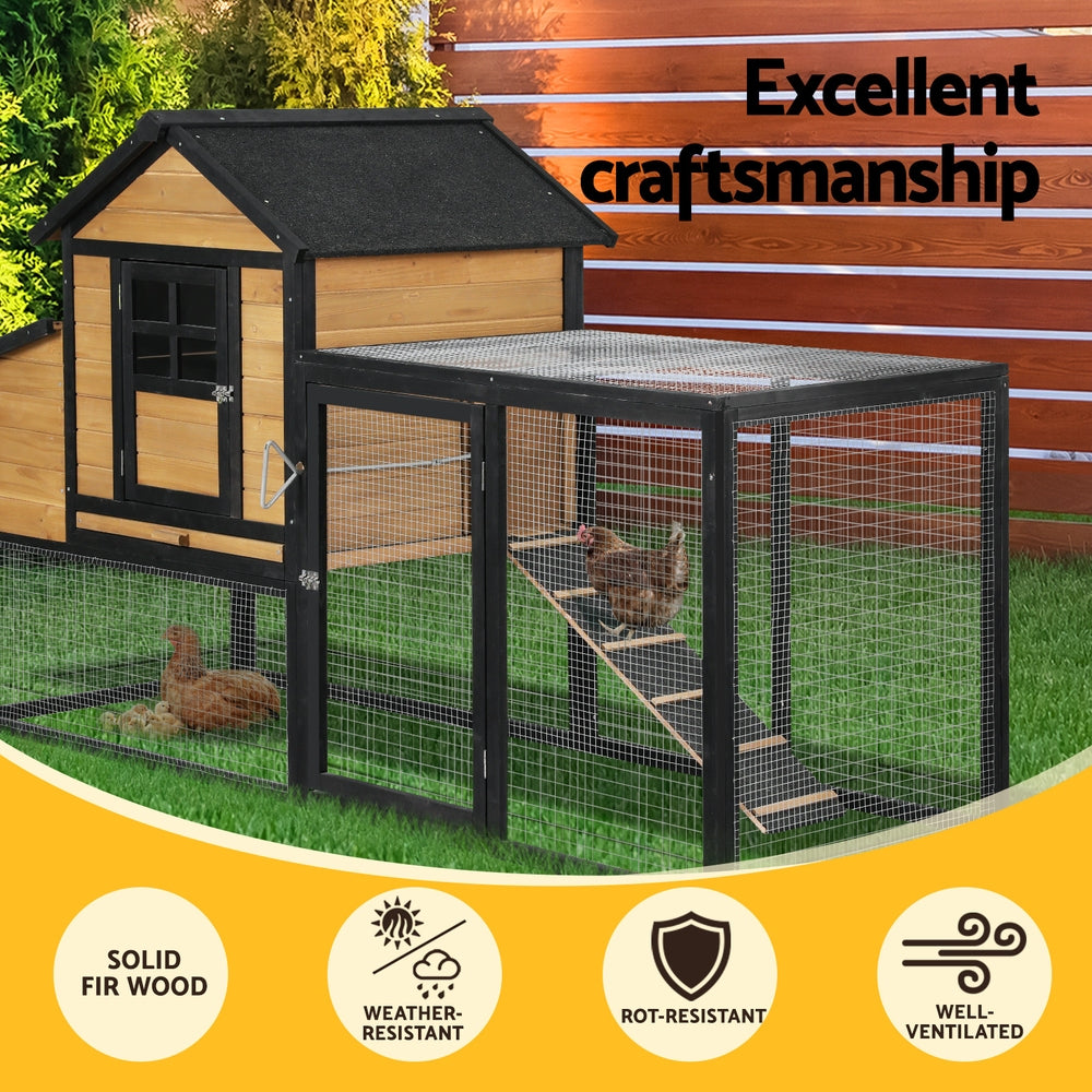 i.Pet - Extra Large Wooden Chicken Coop and Rabbit Hutch