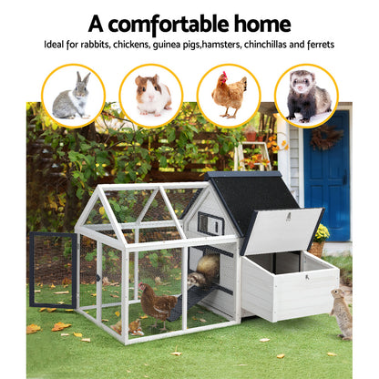 i.Pet - Large Wooden Pet Hutch 166x120x112cm