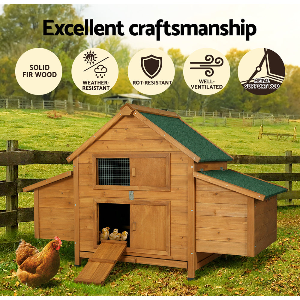 i.Pet - Outdoor Wooden Pet Hutch 150x68x96cm