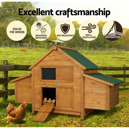 i.Pet - Outdoor Wooden Pet Hutch 150x68x96cm