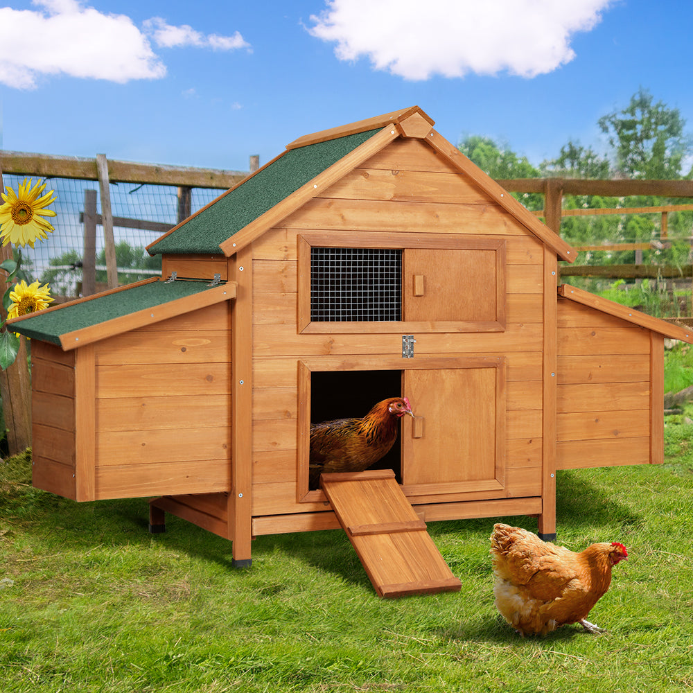 i.Pet - Outdoor Wooden Pet Hutch 150x68x96cm