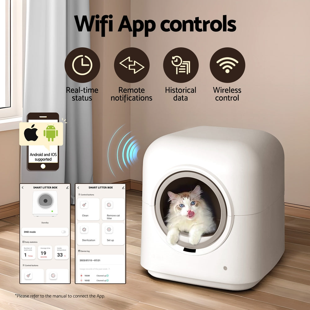 i.Pet - Automatic Self-Cleaning Smart Cat Litter Box with App Control