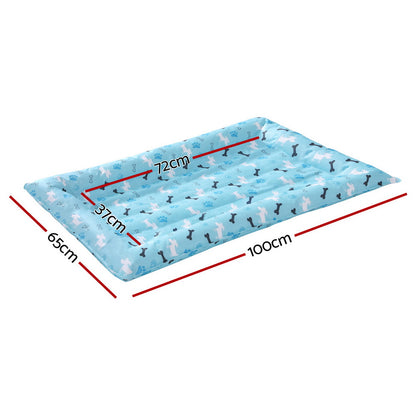 i.Pet - Pet Cooling Mat Large Gel-Powered Self-Cooling Pad for Dogs & Cats - Blue