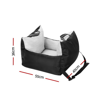 i.Pet - Portable Waterproof Dog Car Seat Booster with Non-Slip Bed and Belt