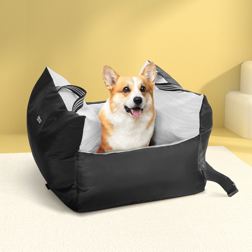 i.Pet - Portable Waterproof Dog Car Seat Booster with Non-Slip Bed and Belt