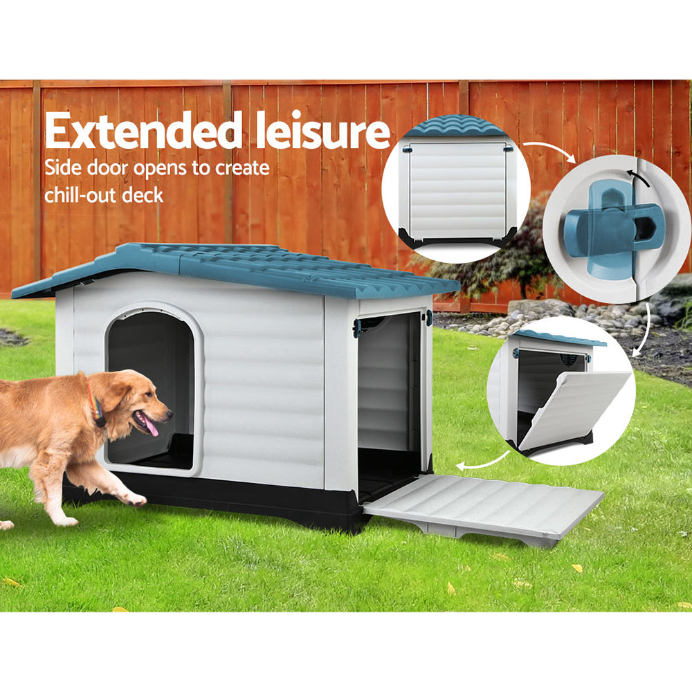 i.Pet - Extra Large Outdoor Plastic Dog Kennel House