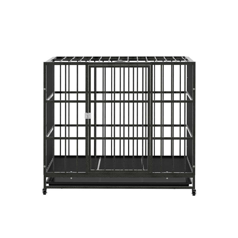 i.Pet - Large Dog Cage Crate with Anti-Bite Kennel and Wheels