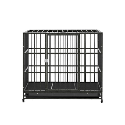 i.Pet - Large Dog Cage Crate with Anti-Bite Kennel and Wheels