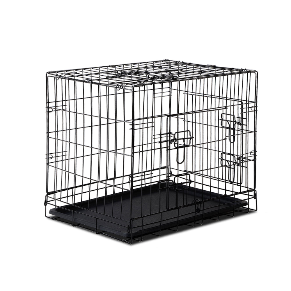 i.Pet - 24" Foldable Dog Cage Crate Kennel 3 Doors