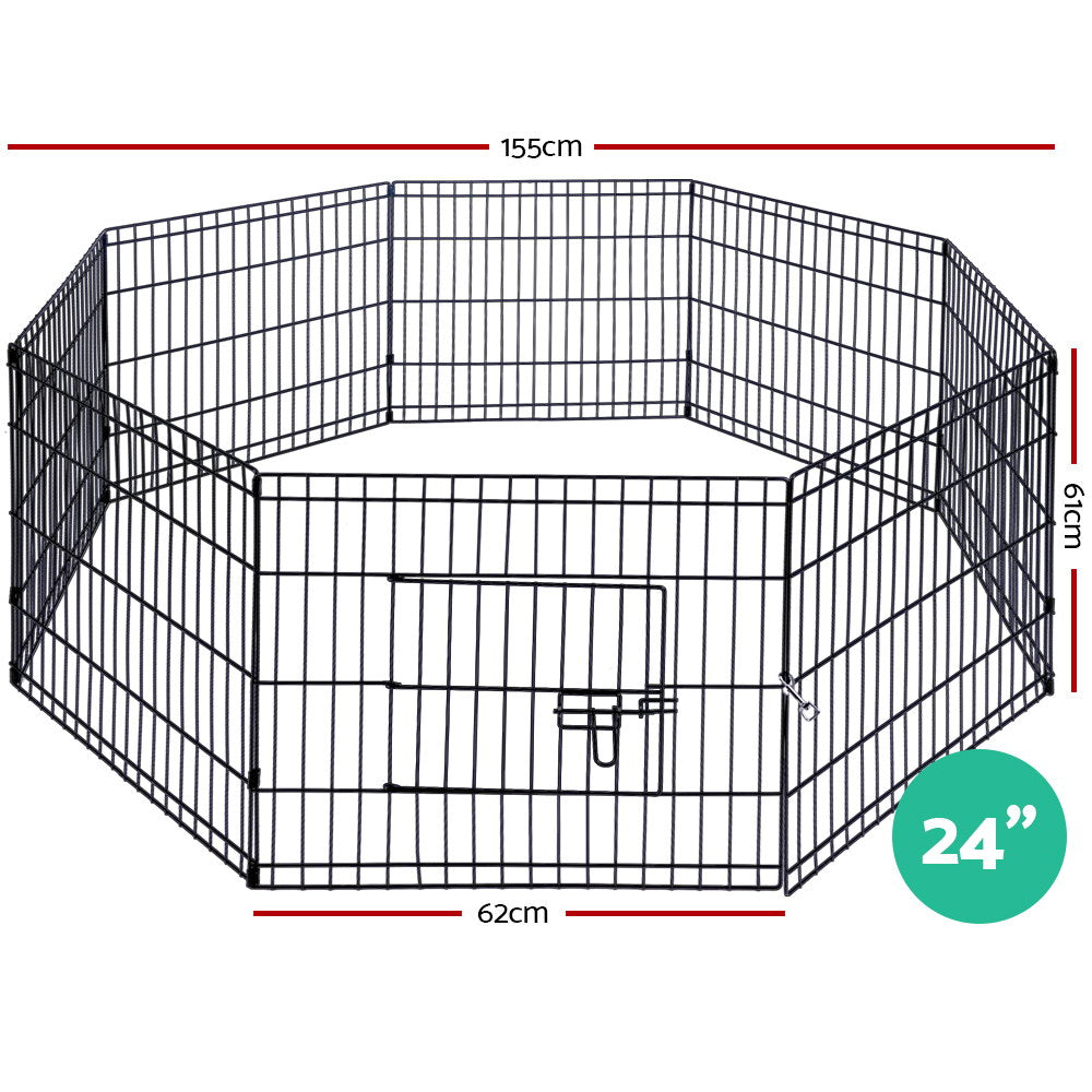 i.Pet - 24" 8 Panel Dog Playpen