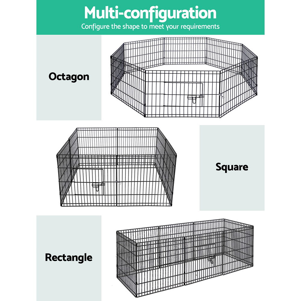 i.Pet - 24" 8 Panel Dog Playpen