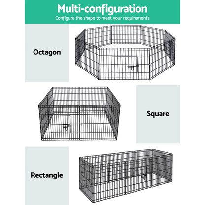 i.Pet - 24" 8 Panel Dog Playpen