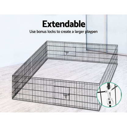 i.Pet - 24" 8 Panel Dog Playpen